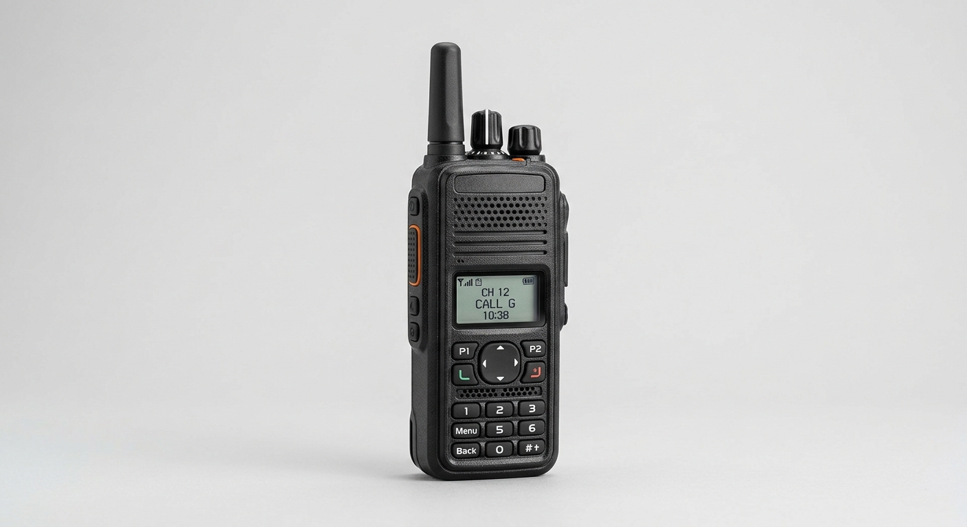 HP562 — Rádio DMR portátil de gama média com ecrã monocromático