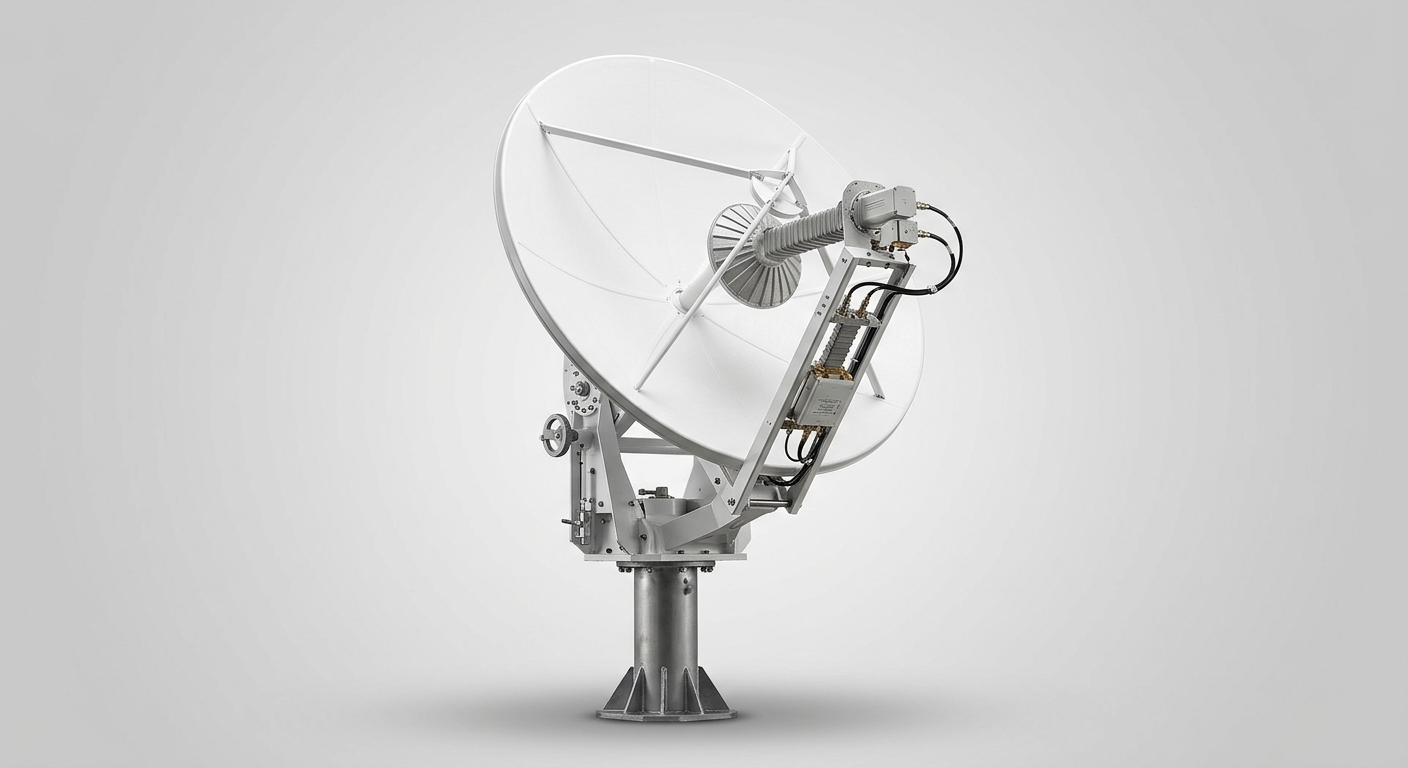 Antena Banda C 2.4 m — Anti rain-fade para petrolíferas e indústria